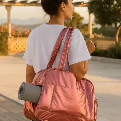 Cabas, rose, gold