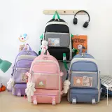 Ensemble de sacs d’école Kawai pour adolescents 4Pcs V3 CLBD Mauve – محفظة 4 قطع كاواي بنفسجي