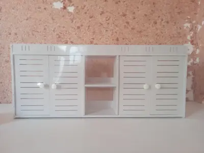Wide Wall-Mounted Storage Cabinet CNC File
