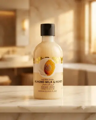 The BBN shop جال دوش بعطر العسل وحليب اللوز 400ml