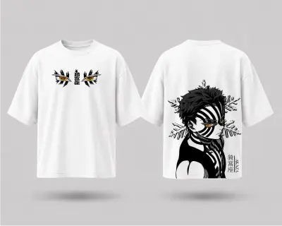 T-shirt Oversize Demon Slayer - Akaza