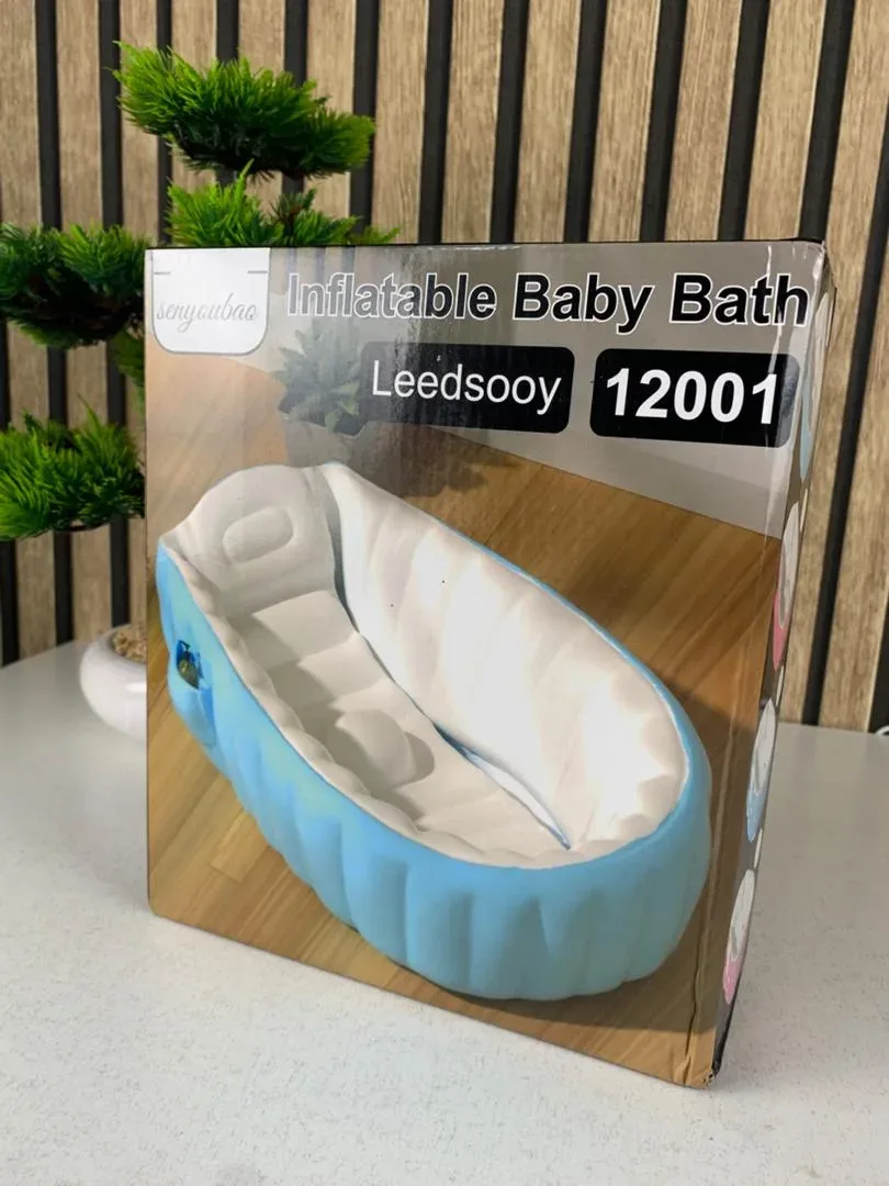 Baignoire gonflable pour bébé antidérapante avec poche latéral – حوض الاستحمام قابل للنفخ للأطفال