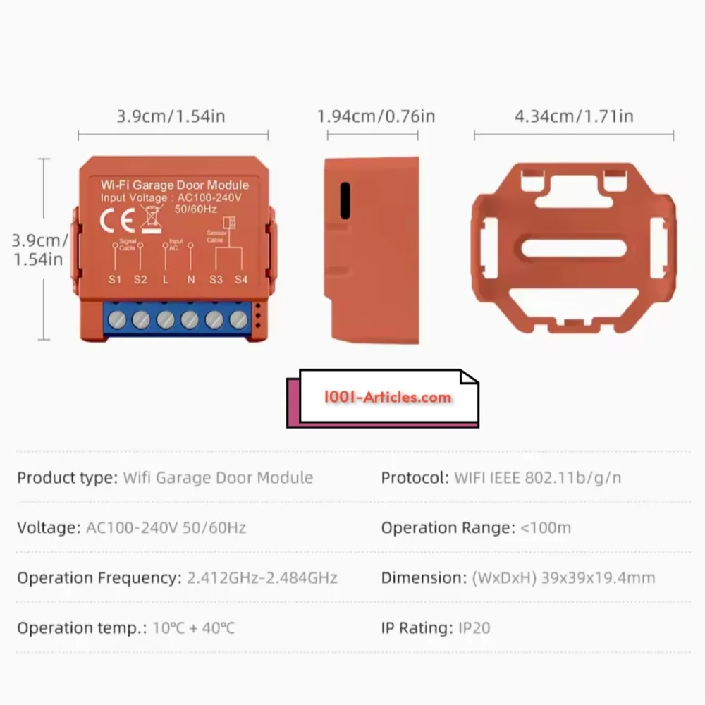 Module Ouvre Porte de Garage - AVATTO - WiFi - Tuya Smart
