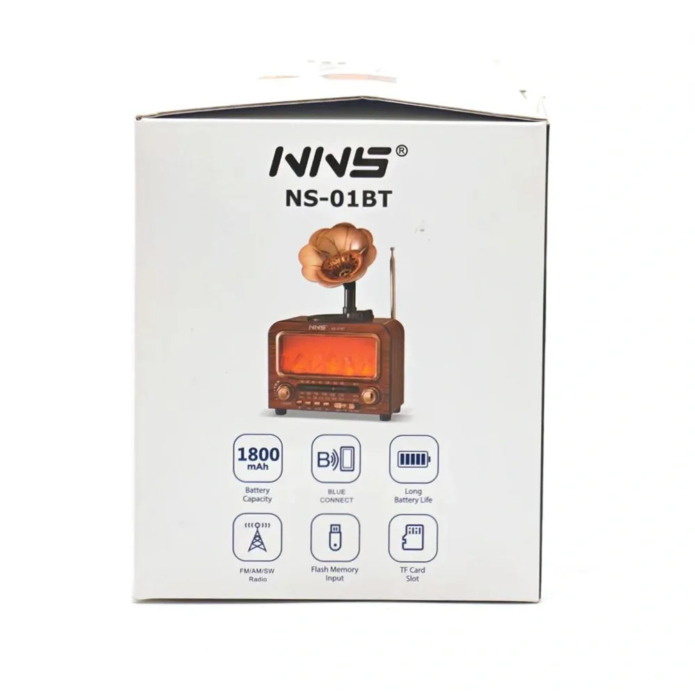 Haut-Parleur Bluetooth Vintage avec Radio NNS NS-01BT - مكبر صوت ومذياع كلاسيكي بلوتوث