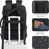 -GIEURY sac dos voyage extensible 50L -