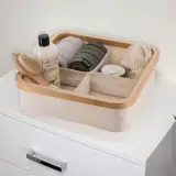 Panier de rangement pour salle de bain en feutre tissé 4 compartiments – سلة تنظيم الأغراض في الحمام