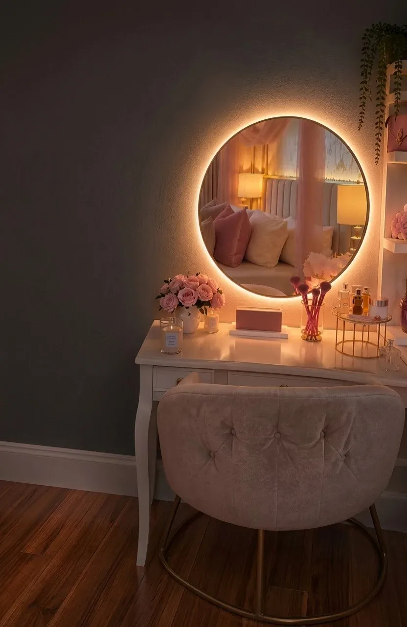 👆 مرآة LED مضيئة ✨️| أناقة وإضاءة عصرية لدارك 🪞💡قياس( 65×65 cm ) بسعر 350 الف .