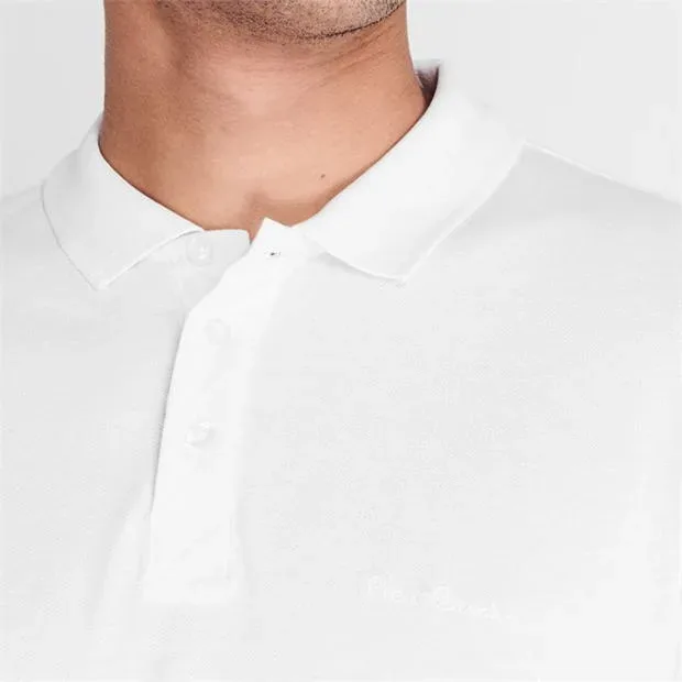 Polo 100% coton Pierre cardin  Blanc