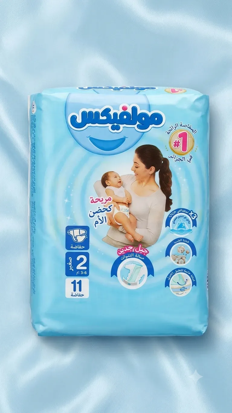 حفاضات مولفيكس مقاس 2 صغير.