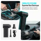 Mini Jet Blower 130 000 RPM – Souffleur Turbo Sans Fil, 3 Vitesses
