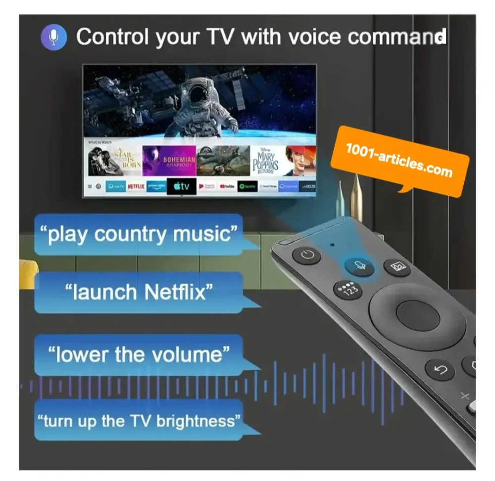 Télécommande Vocale - Samsung Smart TV - BN59 - Modèles LCD LED QLED.