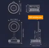 Support de Téléphone Magnétique, Pliable 360°, Puissant, pour Voiture, K007.