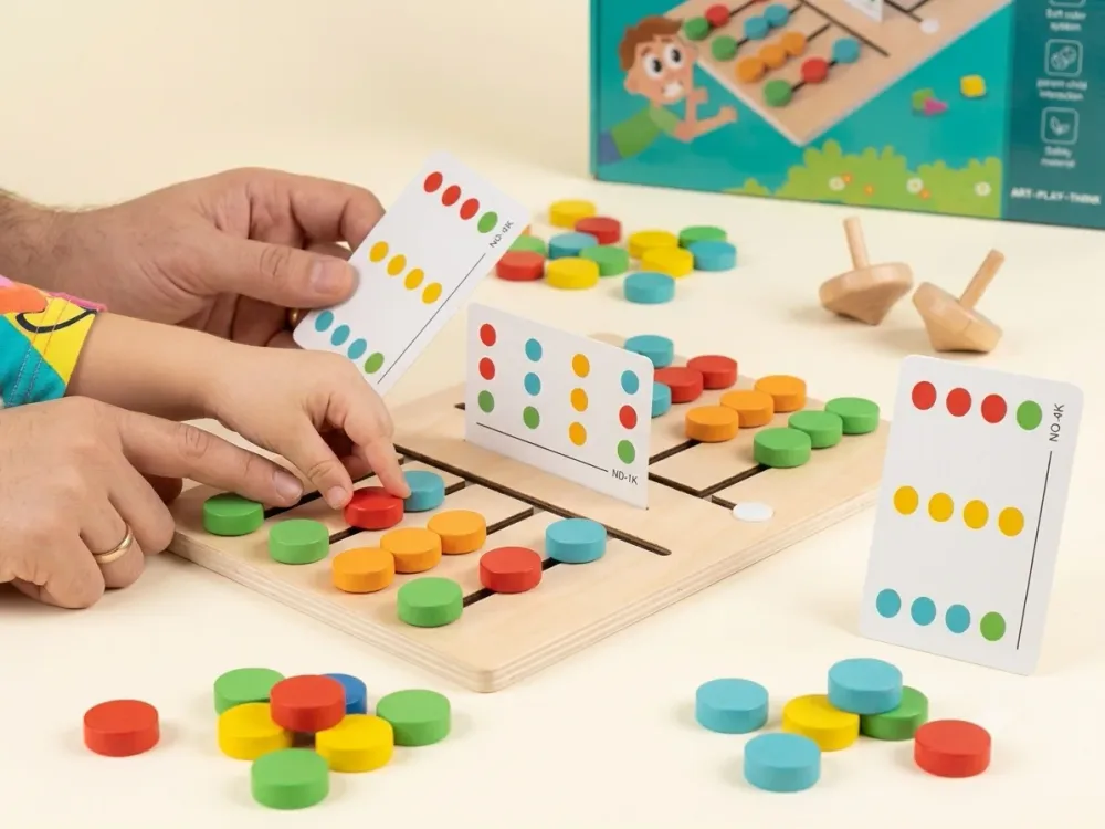 ​لعبة المطابقة والتفكير السريع | Color Sorting Wooden Toys 🧠🎨