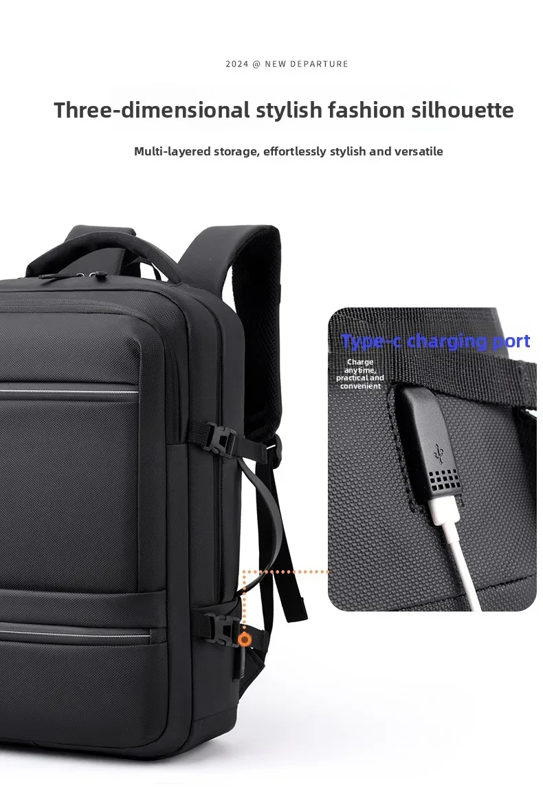 Sac à Dos pour Ordinateur Portable Grande Capacité et Anti-Vol Bomag Boy Noir - حقيبة ظهر للكمبيوتر المحمول واسعة ومانعة للسرقة