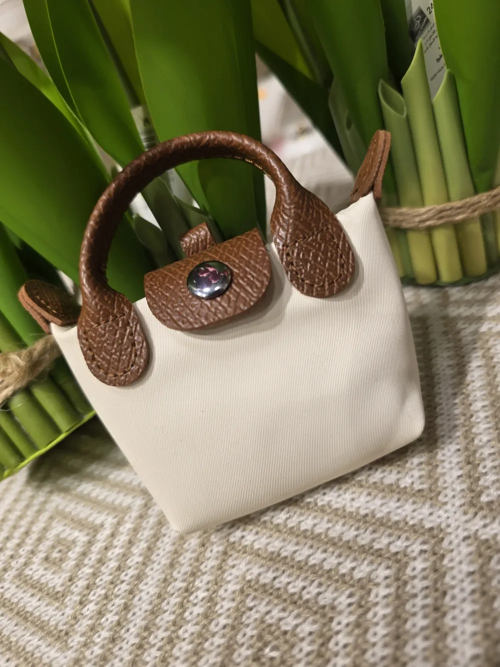 Mini sac pliable style "Le Pliage" – Nylon et cuir
