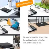 Adaptateur USB-SATA, USB 3.2, LCD, pour Disque Dur SSD et HDD 2.5 pouces.