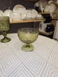 Collection Verrerie Vintage Gaufrée – Vert Olive
