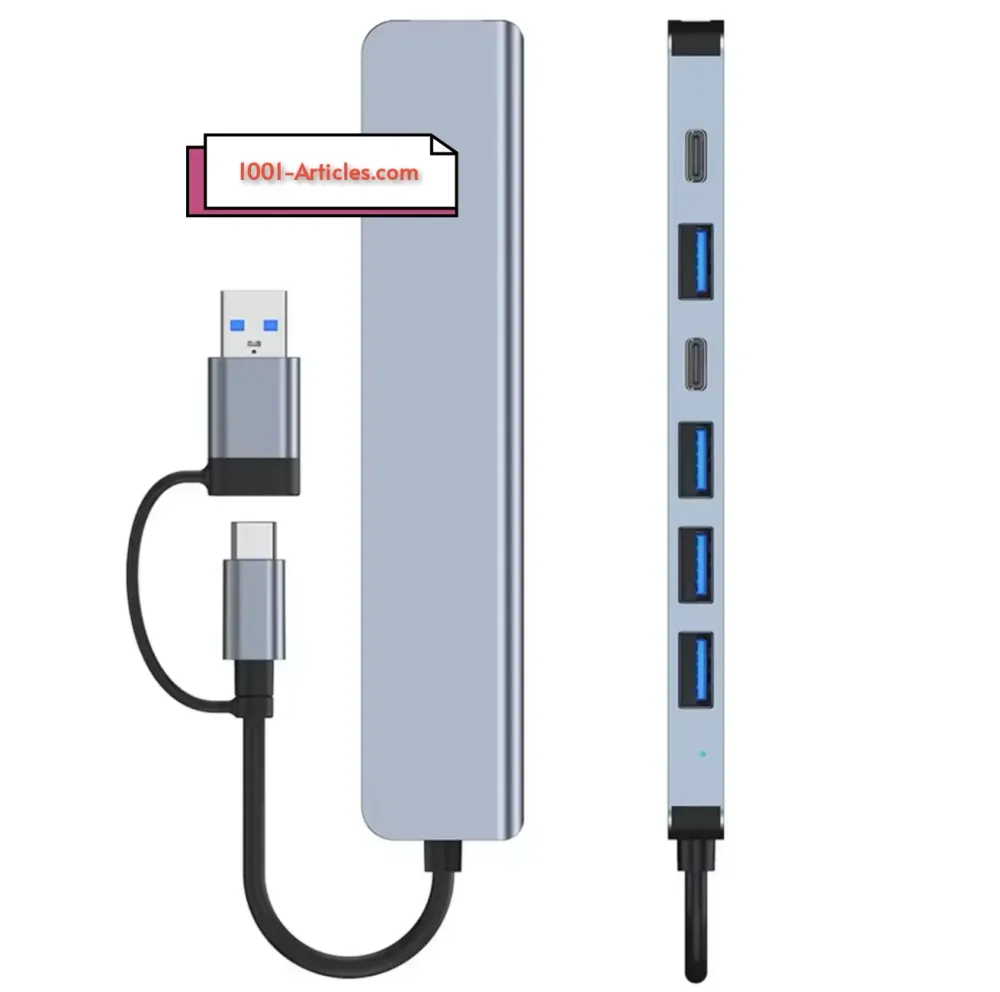 Adaptateur multiports / Station d'accueil HUB USB + Type C 7 in 1