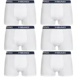 Lot de 6 Boxers Basic Head Blanc