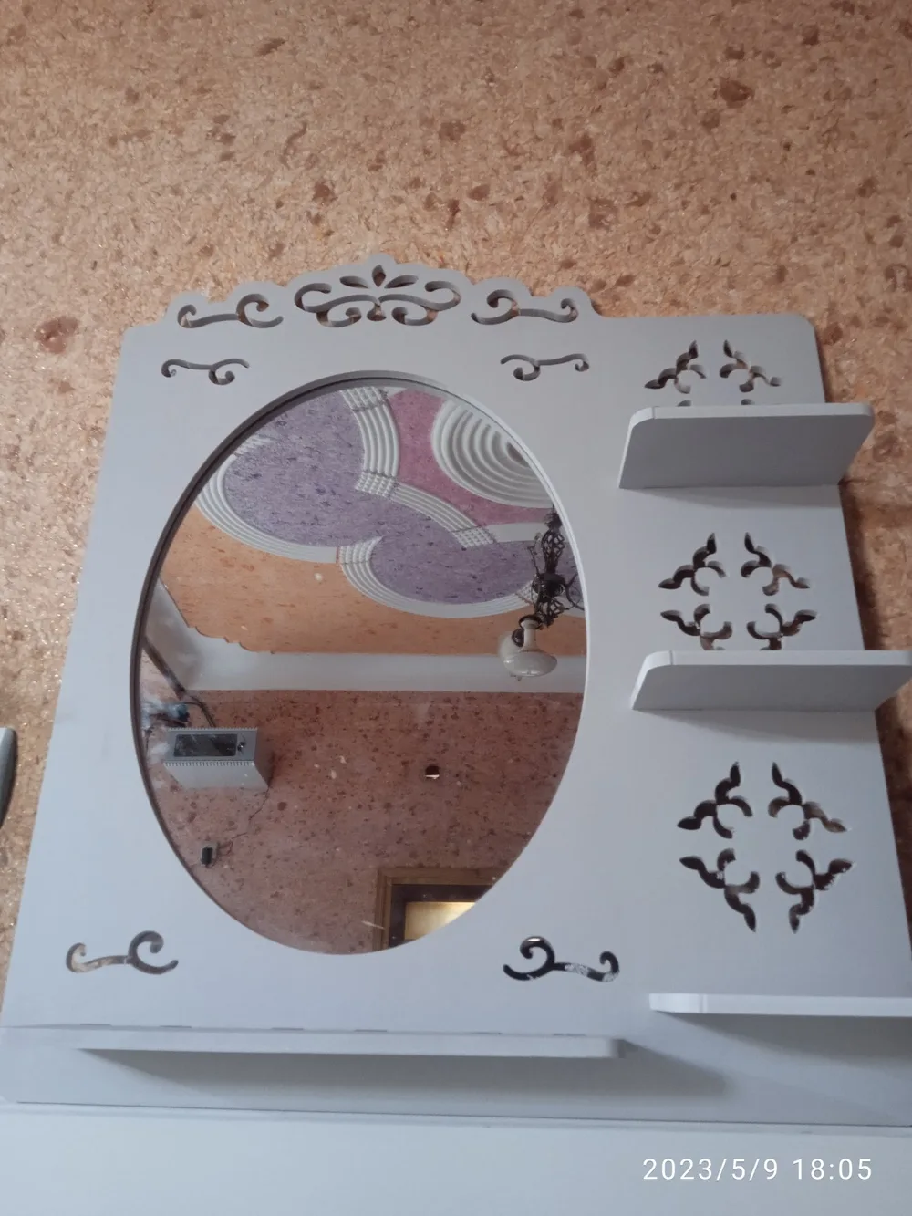 Oval Bathroom Mirror Shelf CNC File