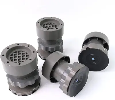 ensemble de pieds ou coussinets anti-vibrations ajustables, principalement utilisés sous les machines à laver et sèche-linge