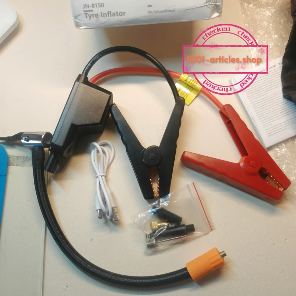 Kit de démarrage de voiture et Compresseur d'air numérique - JKUOO - 180 PSI