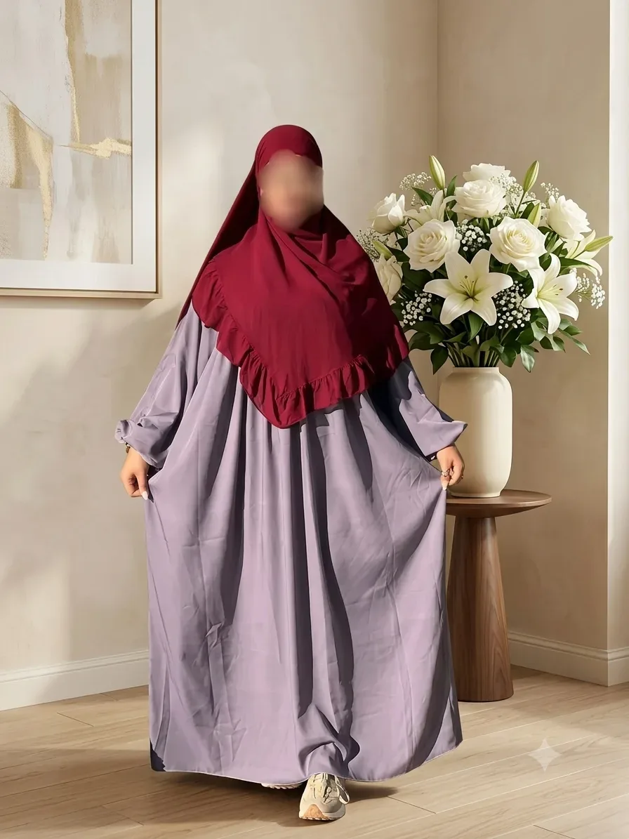 حجاب لاستيك مع خمار فلة