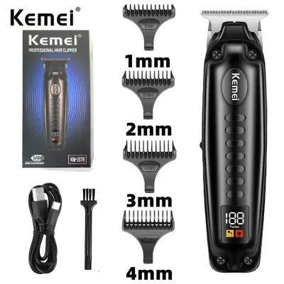 Kemei KM-1578 Tondeuse cheveux USB avec écran digital – 1 à 4 mm