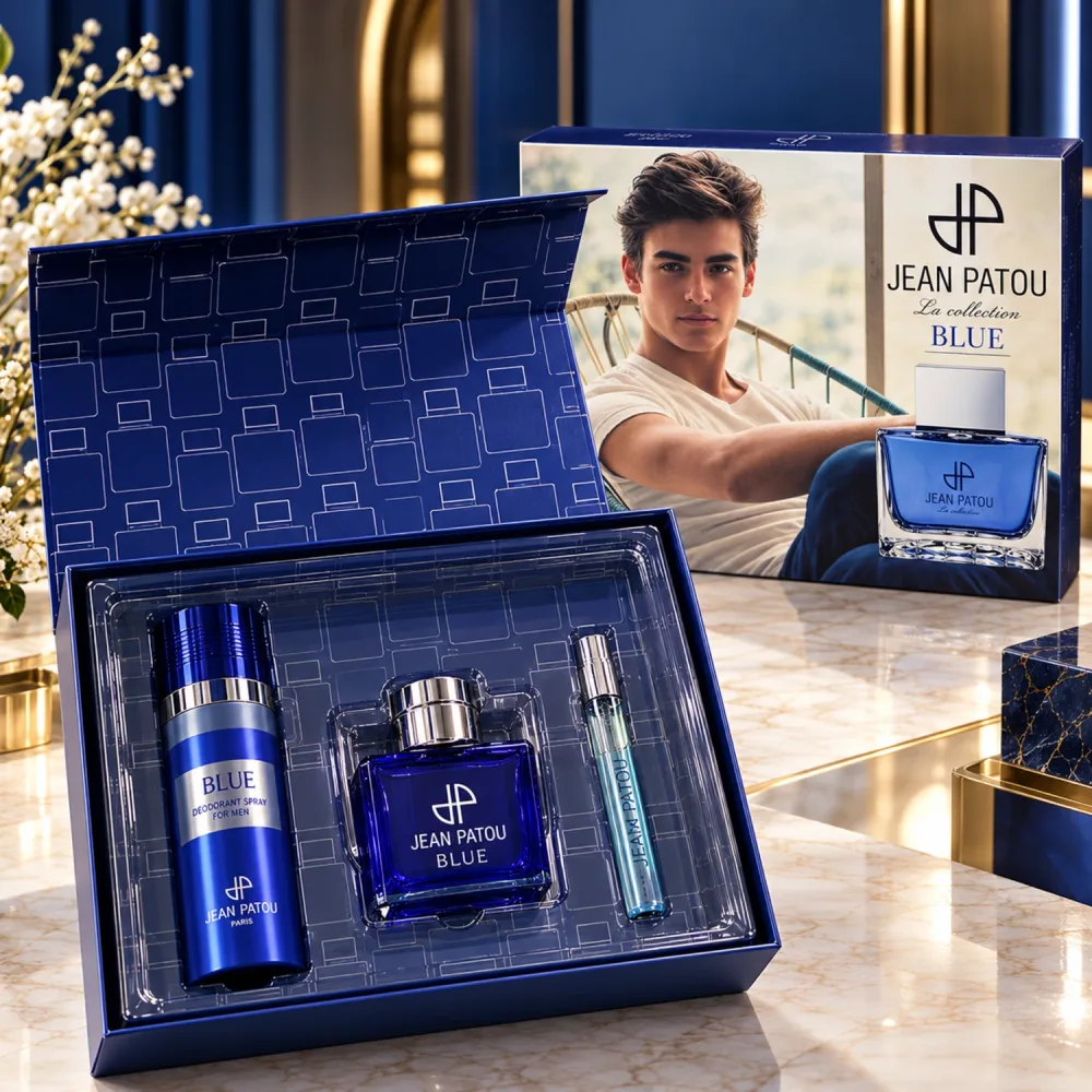 Coffret Cadeaux Parfum Jean Patou - Blue - 3Pcs Pour Homme
