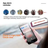 Détecteur intelligent de fuite de gaz avec sirène et capteur de température - Tuya Smart WiFi