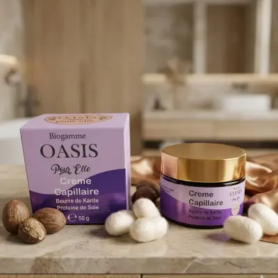 Crème Capillaire Beurre de Karité & Protéine de Soie – Biogamme Oasis