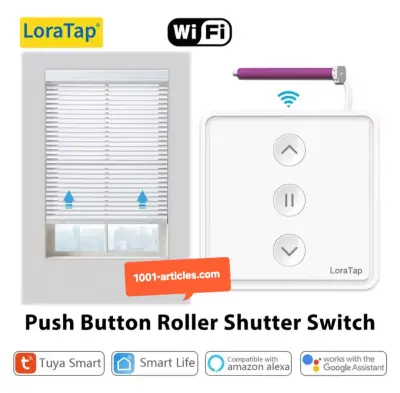 Interrupteur / Panneau Tactile - Tuya Smart pour Volets Roulants - SANS la Télécommande.