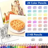 Coffret d'Art Deluxe 144 Pièces avec Mallette Portable - علبة أدوات الرسم والتلوين الفاخرة 144 قطعة داخل حقيبة