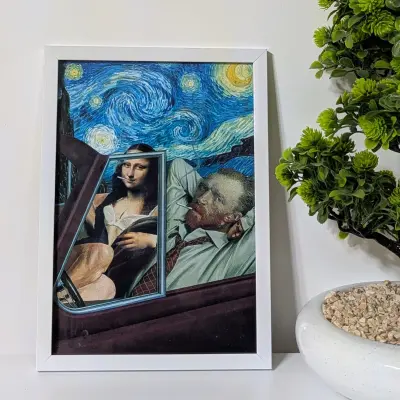 Cadre Van Gogh et Mona Lisa moderne