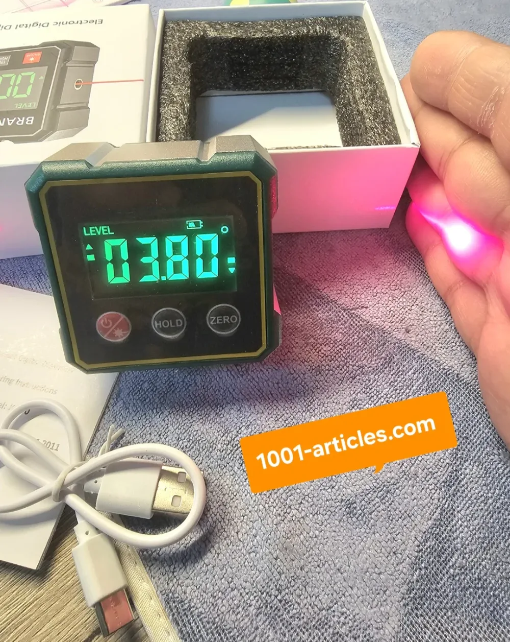 Inclinomètre numérique, Niveau Laser, magnétique, angles et pentes, écran LCD.