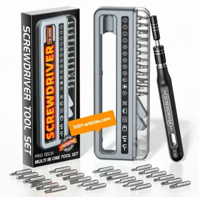 Jeu de tournevis de précision, électrique rechargeable, 24 en 1, embouts magnétiques.