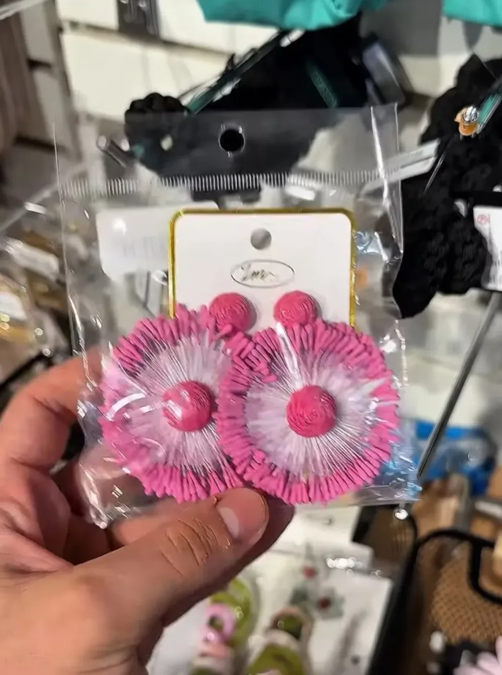 Boucles d'oreilles fleur en fil tressé — Marque "ZM Accessories