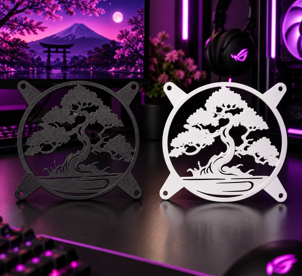 🌳 Zen Bonsai — Fan Cover 120mm