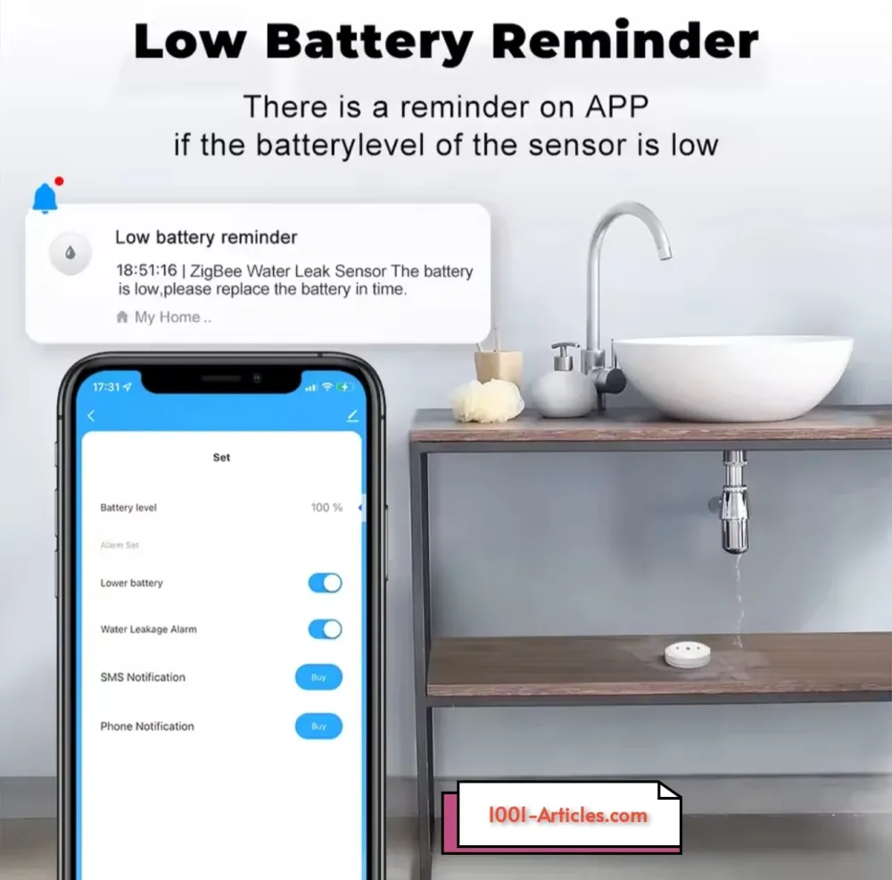 Détecteur de fuite d'eau- Tuya Smart Zigbee