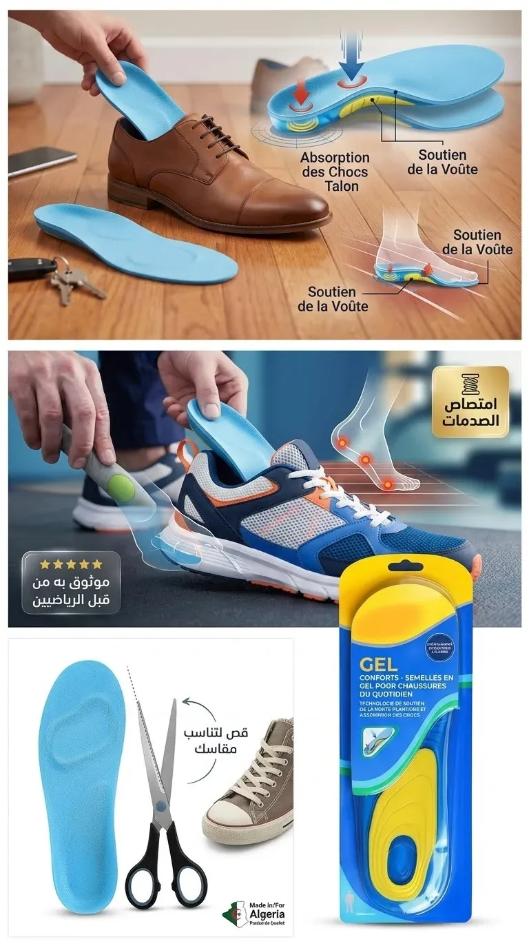 Semelles Orthopédiques en Gel (ActivGel) - فرش حذاء طبي