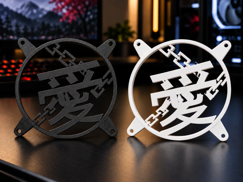 🔥 Japanese Kanji Fan Cover — Bring Japanese Style to Your Setup!