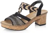 Sandales Femme Rieker Antistress 638C7-00 Noir – Talon 6,5 cm