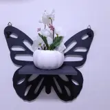 Étagère papillon + pot de fleur