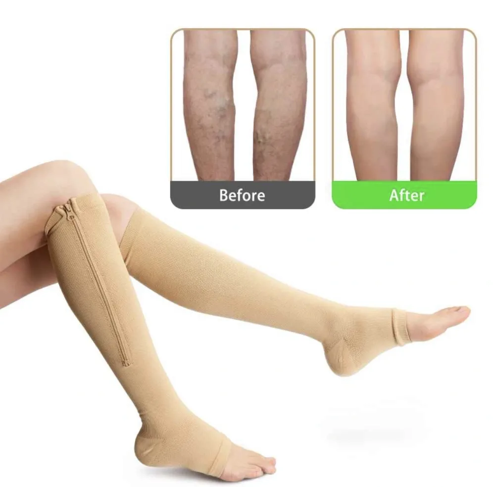 🧦 جوارب الضغط الطبية بسحاب Zip Sox