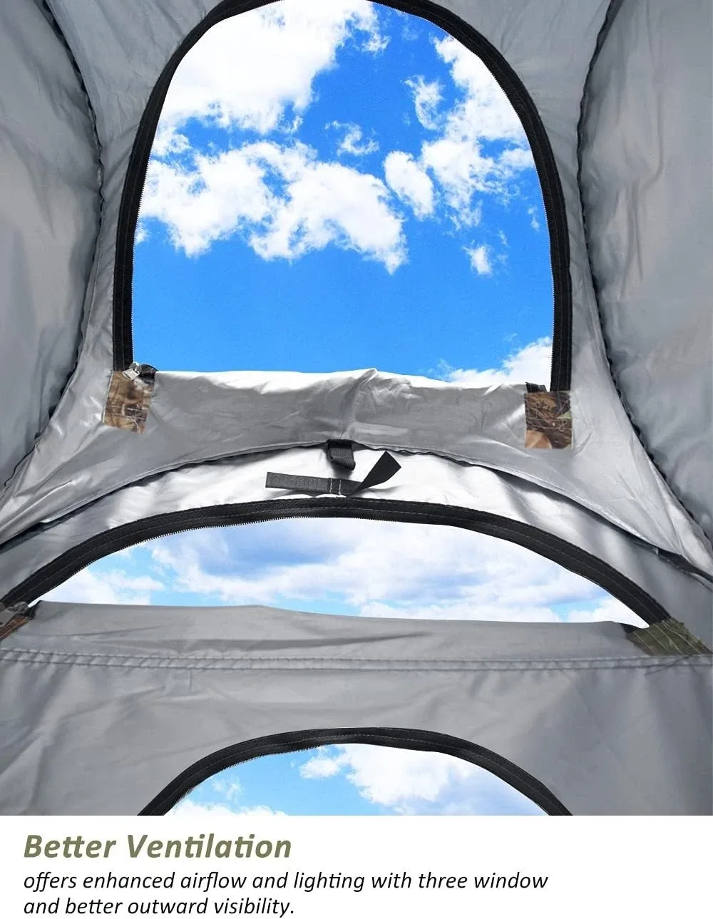 Tente de change pliable protection UPF 50+ et imperméable, 120 x 120 x 190 cm, camouflage - خيمة تغيير الملابس قابلة للطي