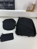 Sac à dos homme avec sac bandoulière et trousse 3en1 noir 127772-5 – محفظة ظهر رجالية 3 قطع أسود