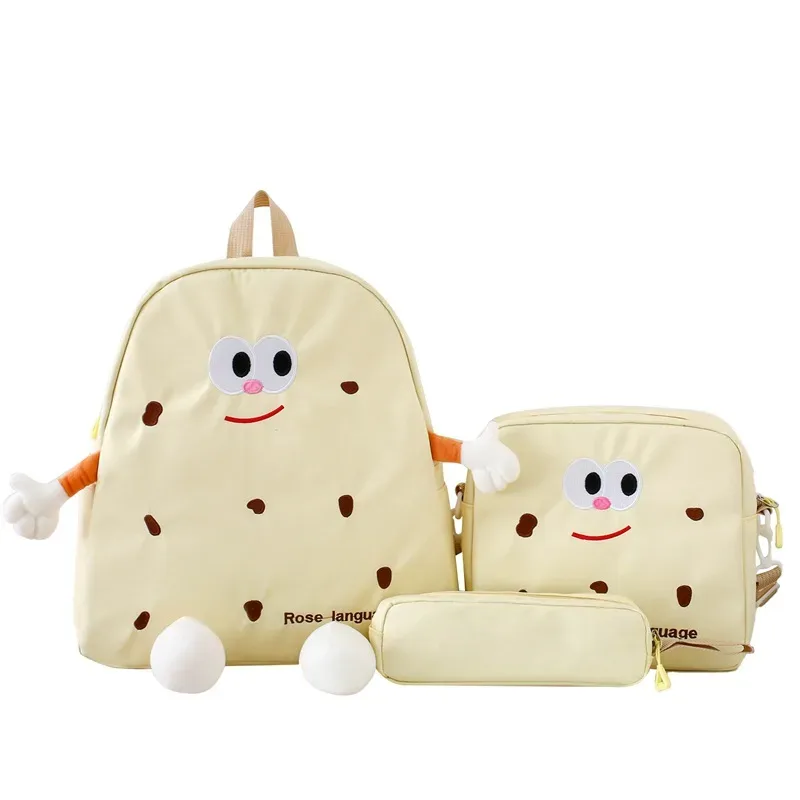 Ensemble de sac d’école Kawai pour adolescents 3Pcs  – محفظة 3 قطع كاواي