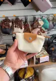 Mini pochette porte-monnaie bicolore,