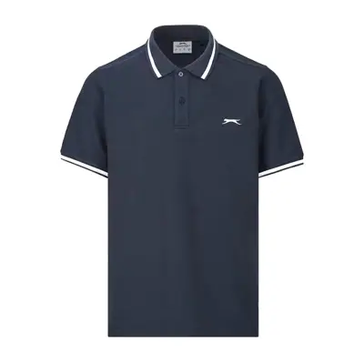 Polo Slazenger col contrasté Bleue marine