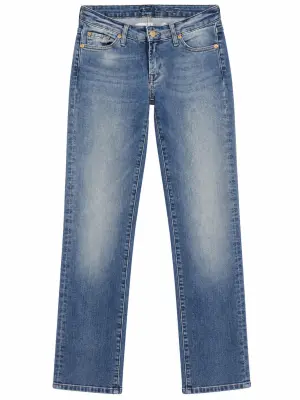 Jean Femme 7 For All Mankind – Denim Bleu Délavé – Coupe Droite – Taille 38